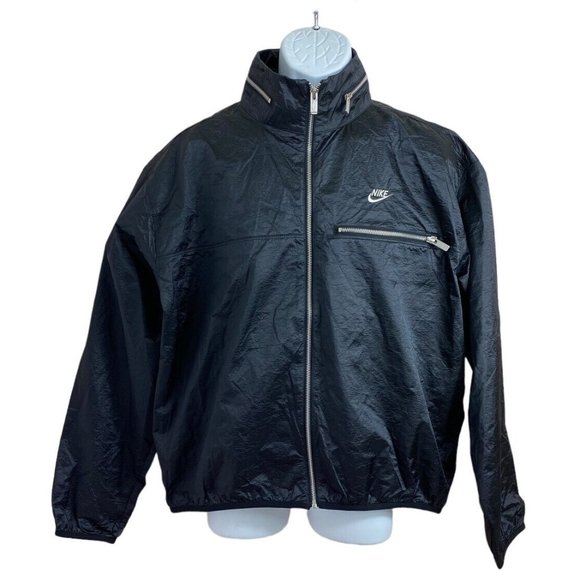 Nike Circa Black Rain Repellent Men’s Jacket Size Medium NWT Vented Zip - Picture 4 of 15
